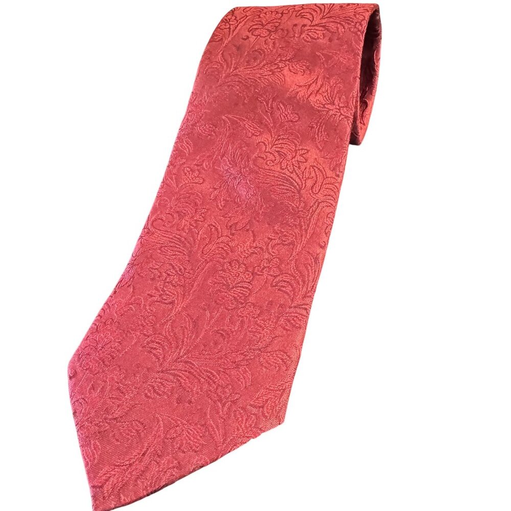 Dolce & Gabbana Men's Red Damask Print 100%‎ Silk Adjustable Necktie 60"